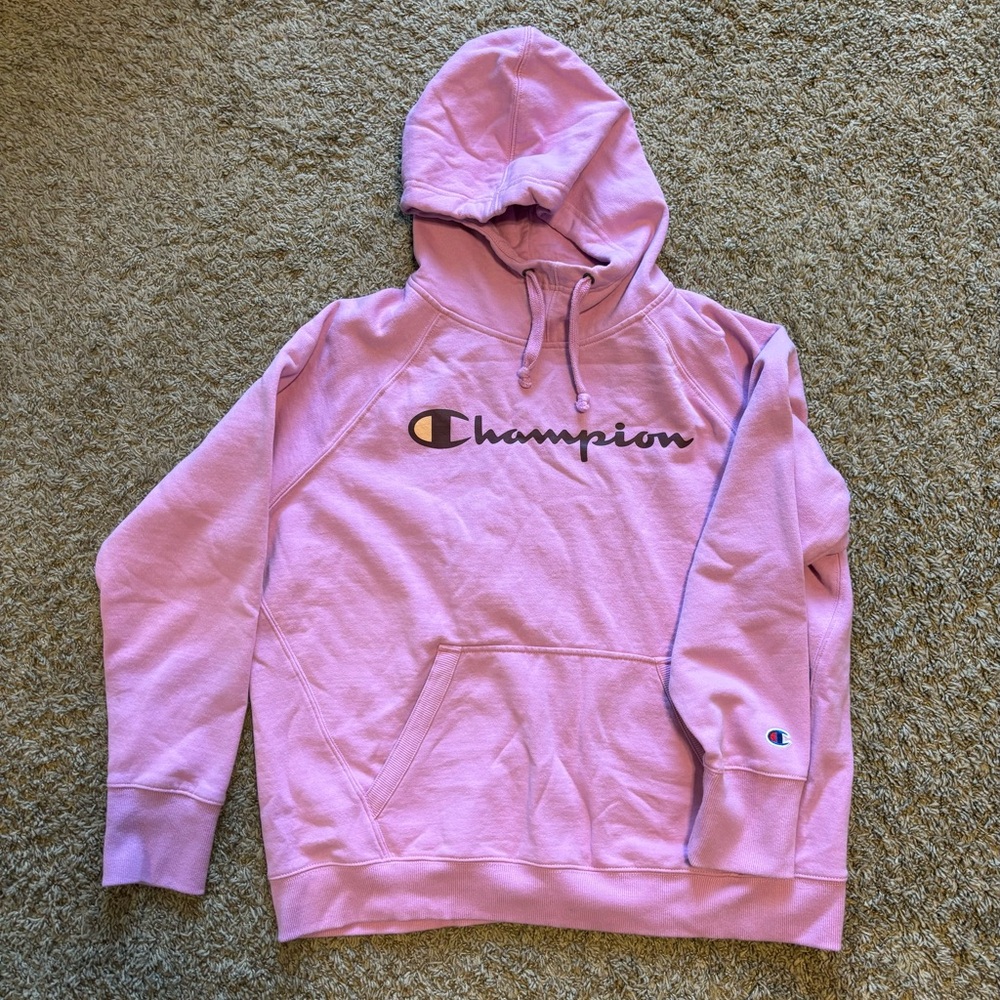 Pink Champion Hoodie Size Large
